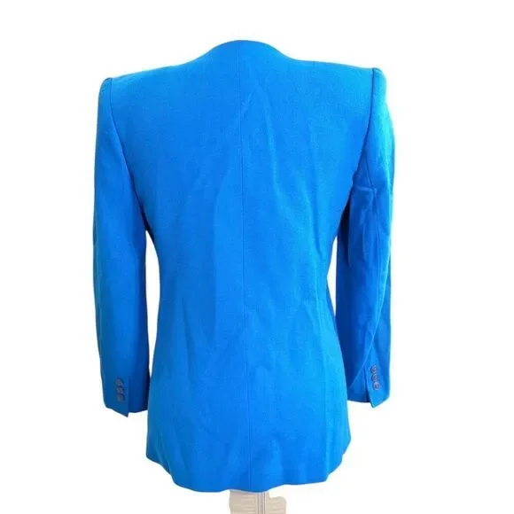 Kasper Vintage Long Blazer Sz. 6 Lined 2-Button Front Wool Career - Picture 6 of 13